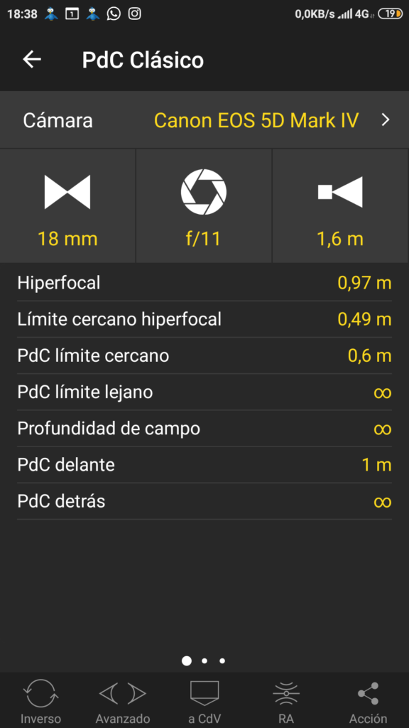 Distancia hiperfocal y profundidad de campo